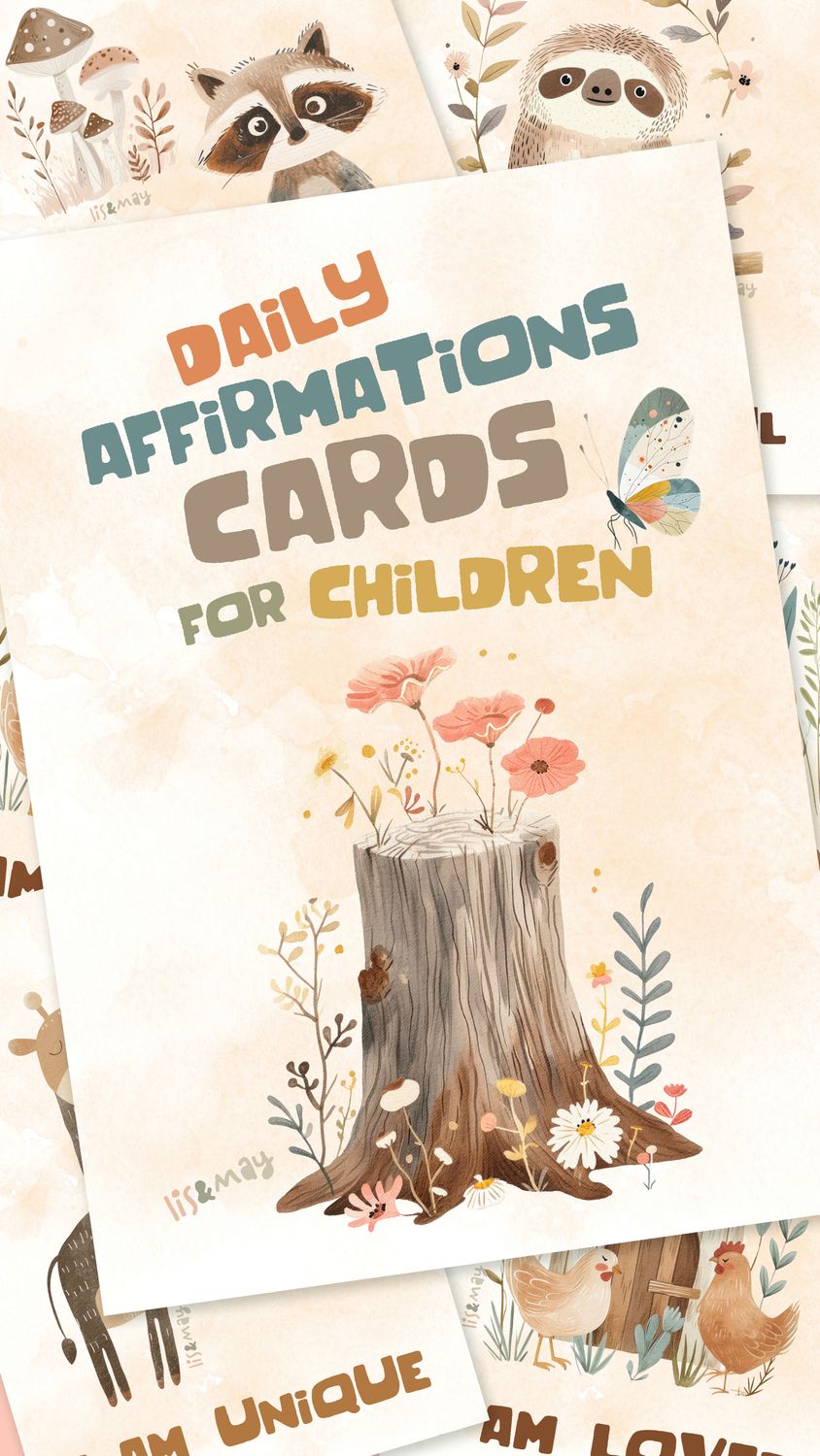 Daily Affirmations Cards for Children - 10 small cards