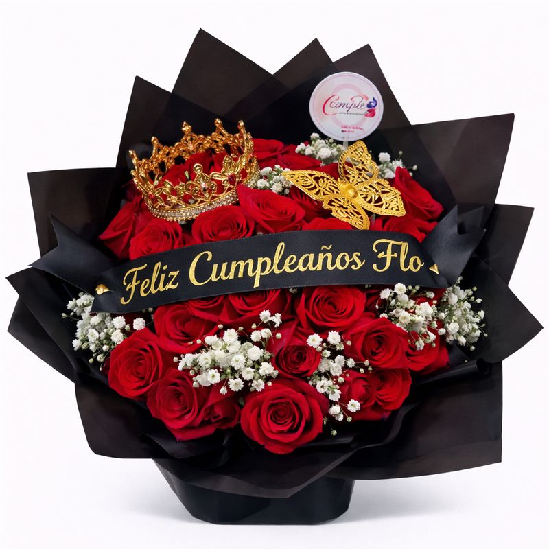 Luxury Red Roses Bouquet - 25 Roses