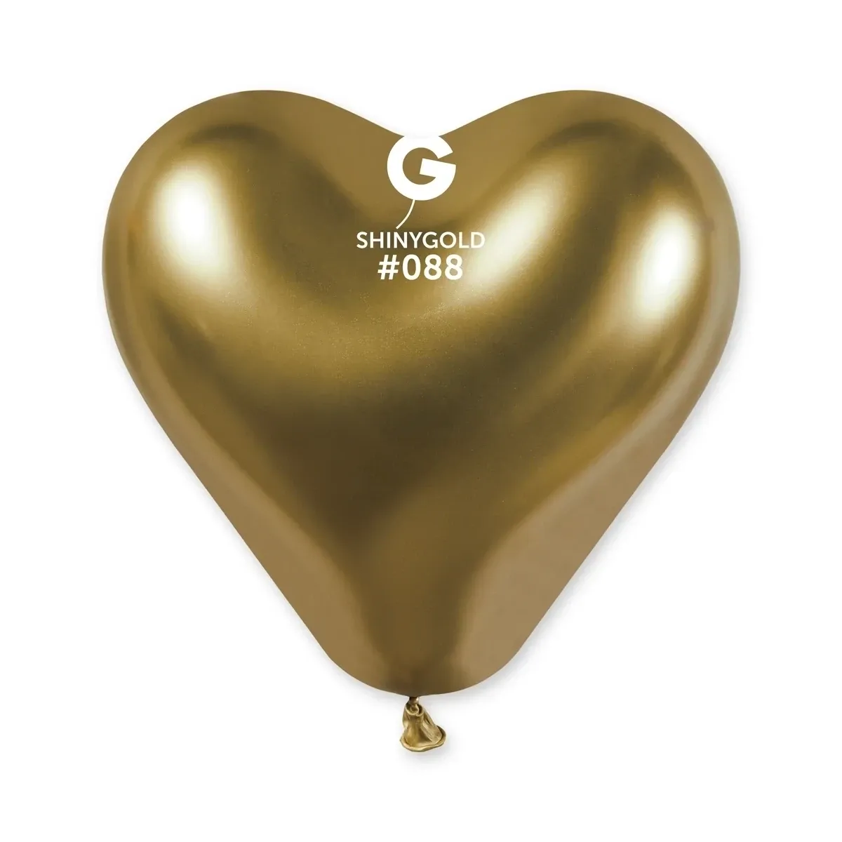Gemar Latex Balloons Shiny Gold #088 Heart Shape 12in - 25 pieces