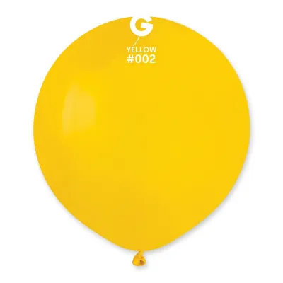 Gemar Latex Balloons Standard Yellow #002 19in - 25 pieces