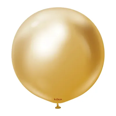 Kalisan Latex Balloons Mirror Gold 36in - 2 pieces