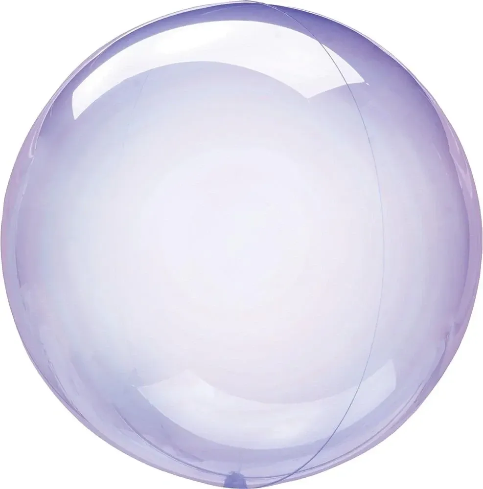 Bubble Balloon Crystal Clearz Purple 18in