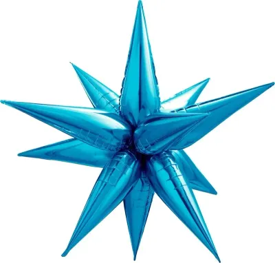 Foil Balloon Starburst Blue 26in