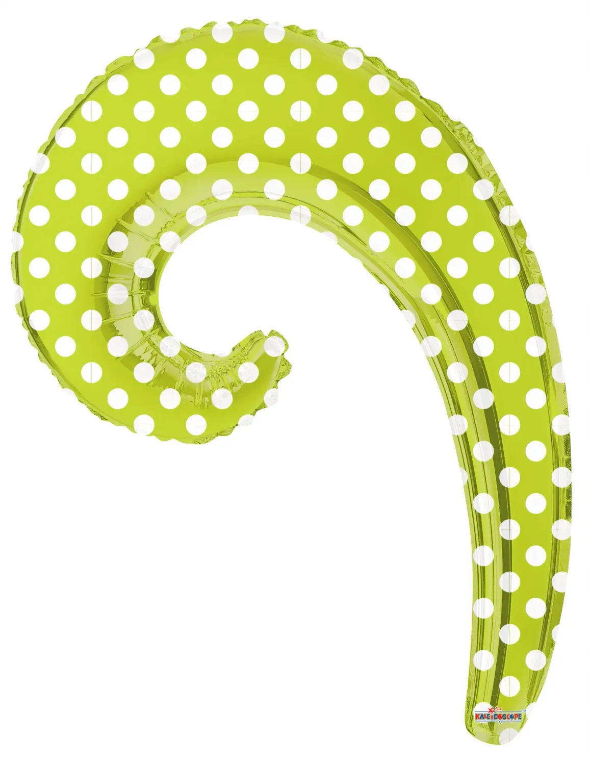 Kurly Wave Kiwi Dots 14"