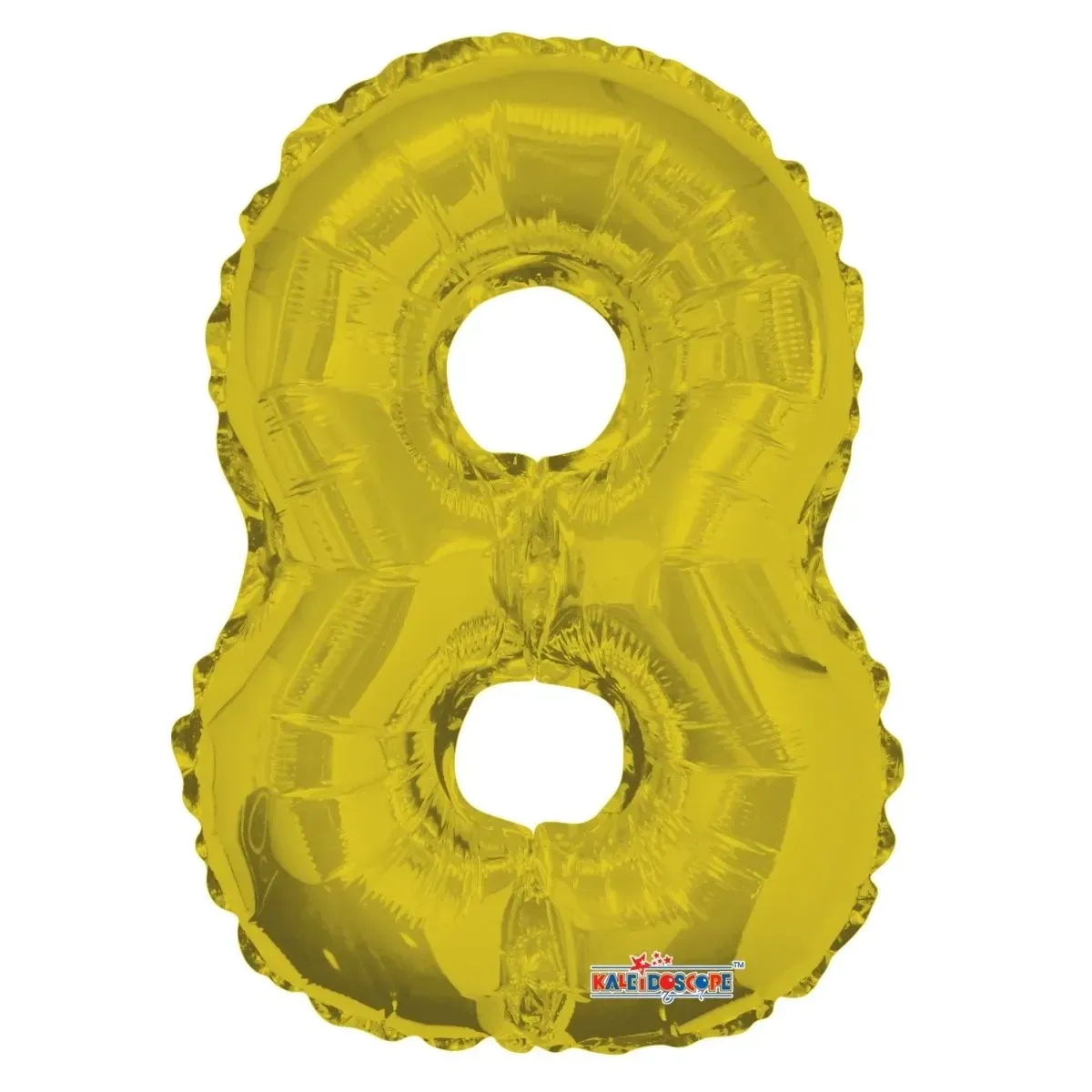 Foil Balloon Number 8 Gold 14in