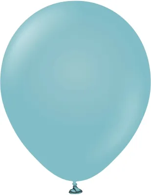 Kalisan Latex Balloons Retro Blue Glass 12in - 50 pieces