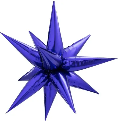 Foil Balloon Starburst Purple 26in