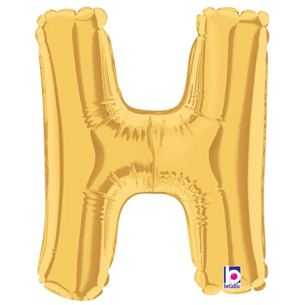 Foil Balloon Letter H Gold 7in