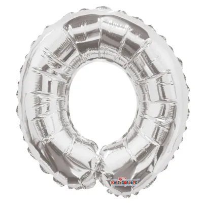 Foil Balloon Letter O Silver 14in
