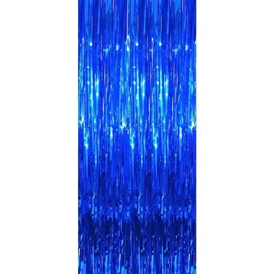 Blue Fringe Curtain 40"x78"