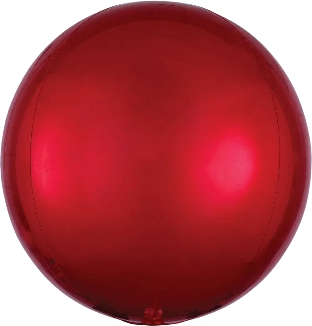 Foil Balloon Orbz Red 15in