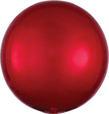 Foil Balloon Orbz Red 15in
