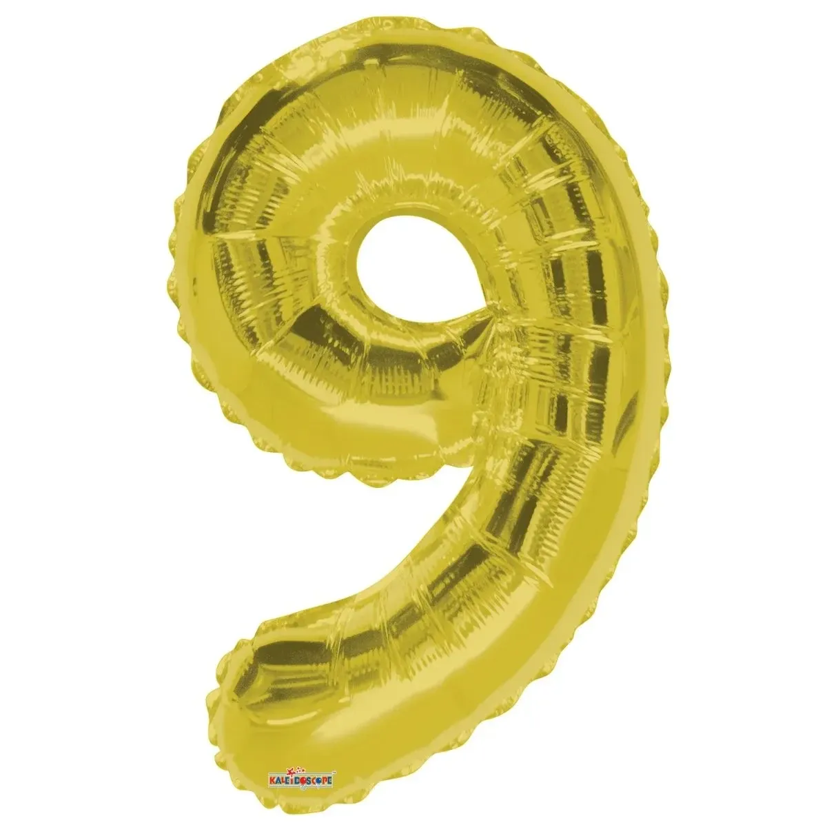 Foil Balloon Number 9 Gold 34in