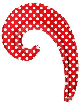 Kurly Wave Red Dots 14"