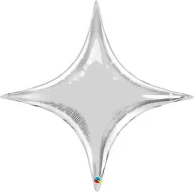 Foil Balloon Starpoint Silver 20in