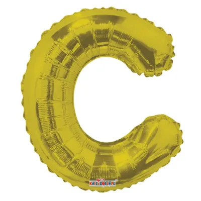 Foil Balloon Letter C Gold 14in