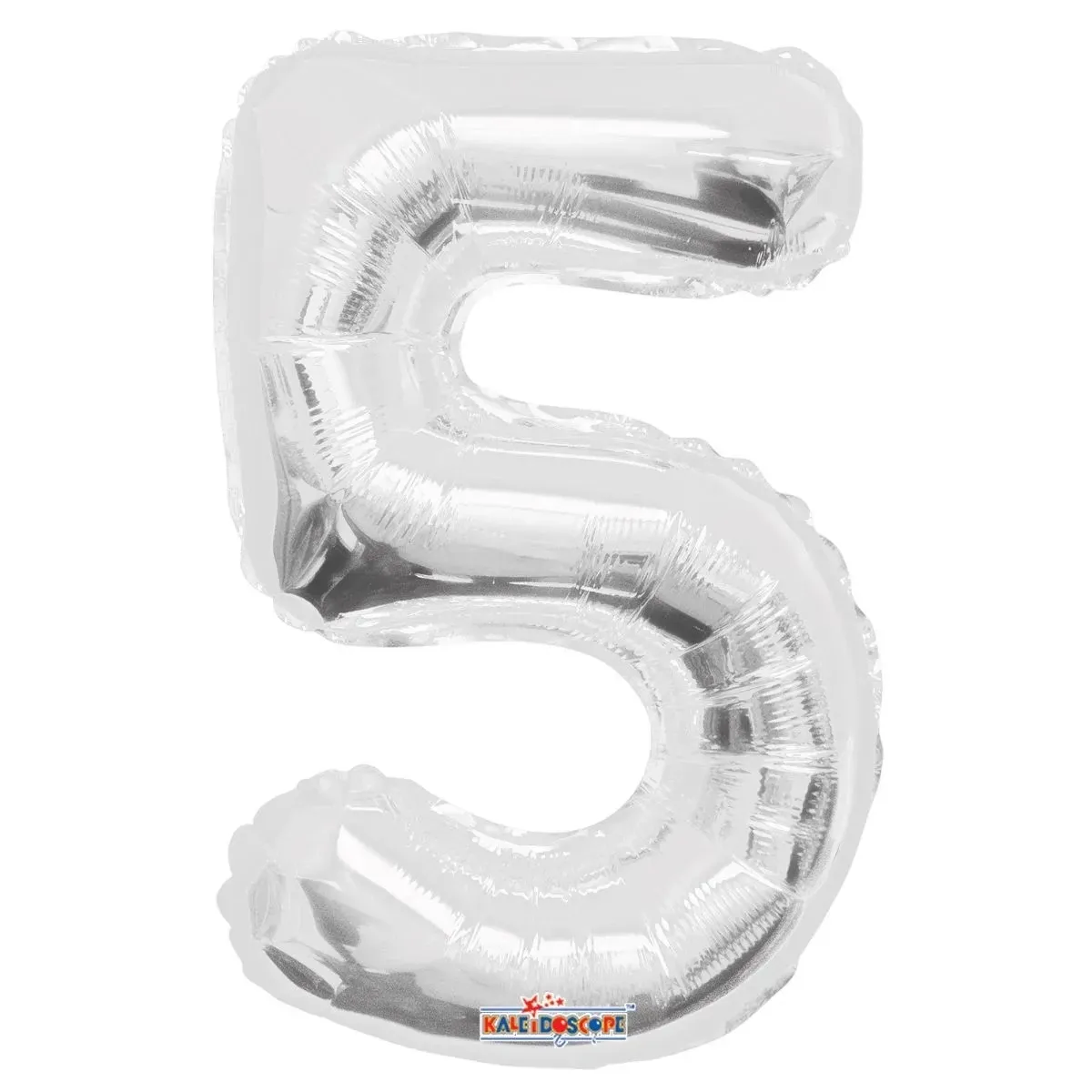 Foil Balloon Number 5 Silver 14in