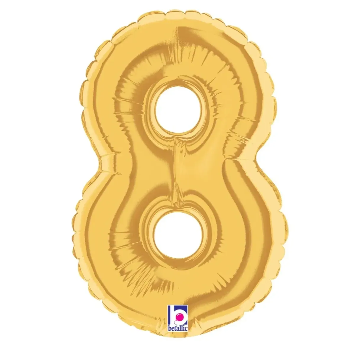 Foil Balloon Number 8 Gold 7in