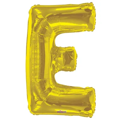 Foil Balloon Letter E Gold 34in