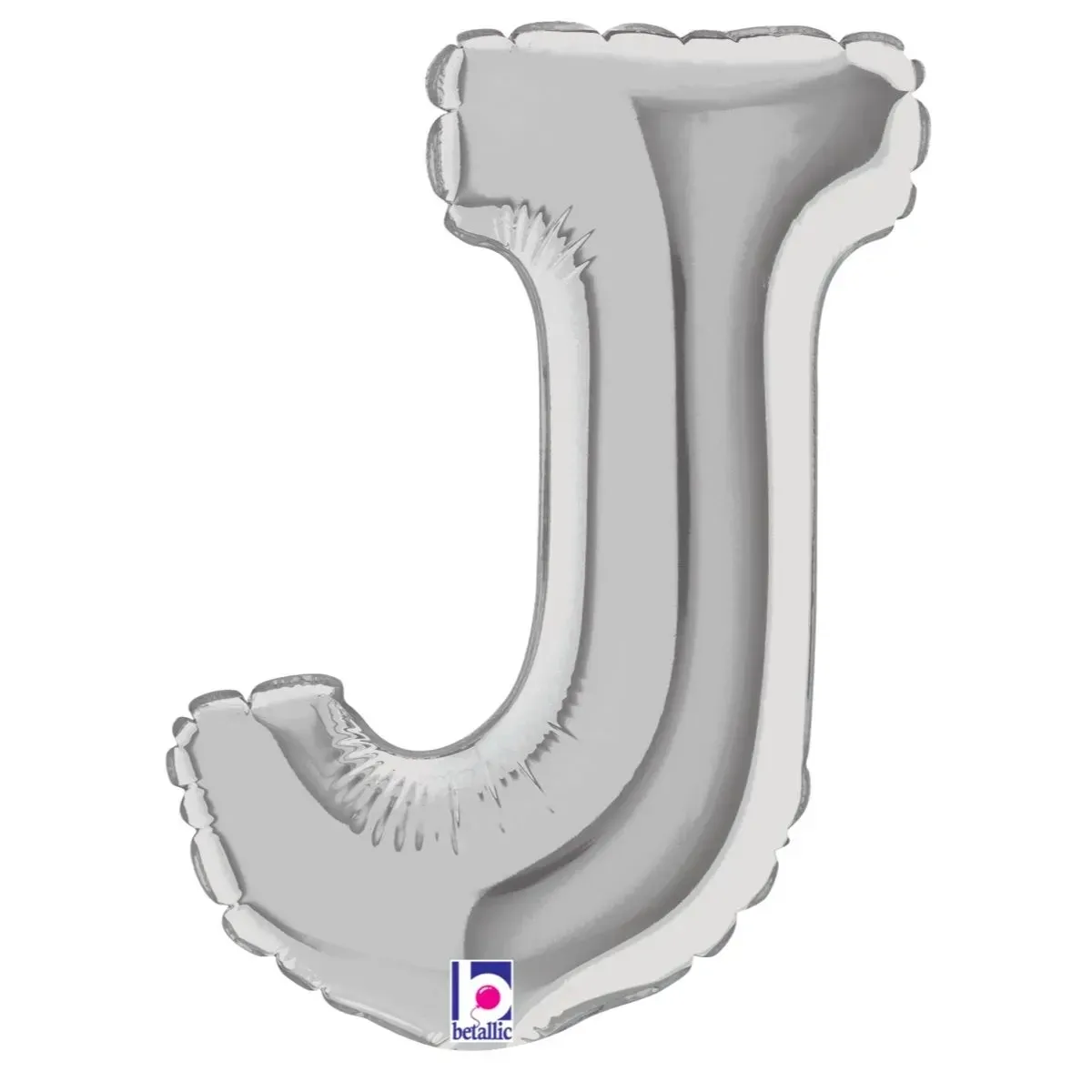 Foil Balloon Letter J Silver 7in