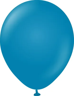 Kalisan Latex Balloons Retro Deep Blue 12in - 50 pieces