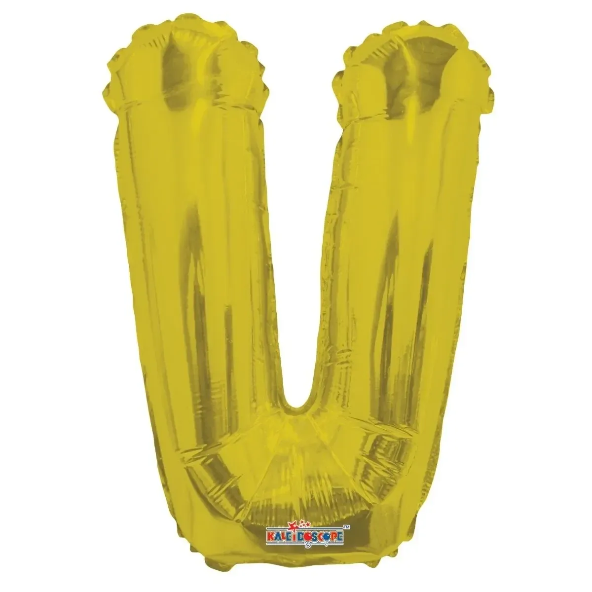 Foil Balloon Letter V Gold 14in