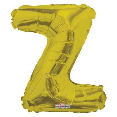Foil Balloon Letter Z Gold 14in
