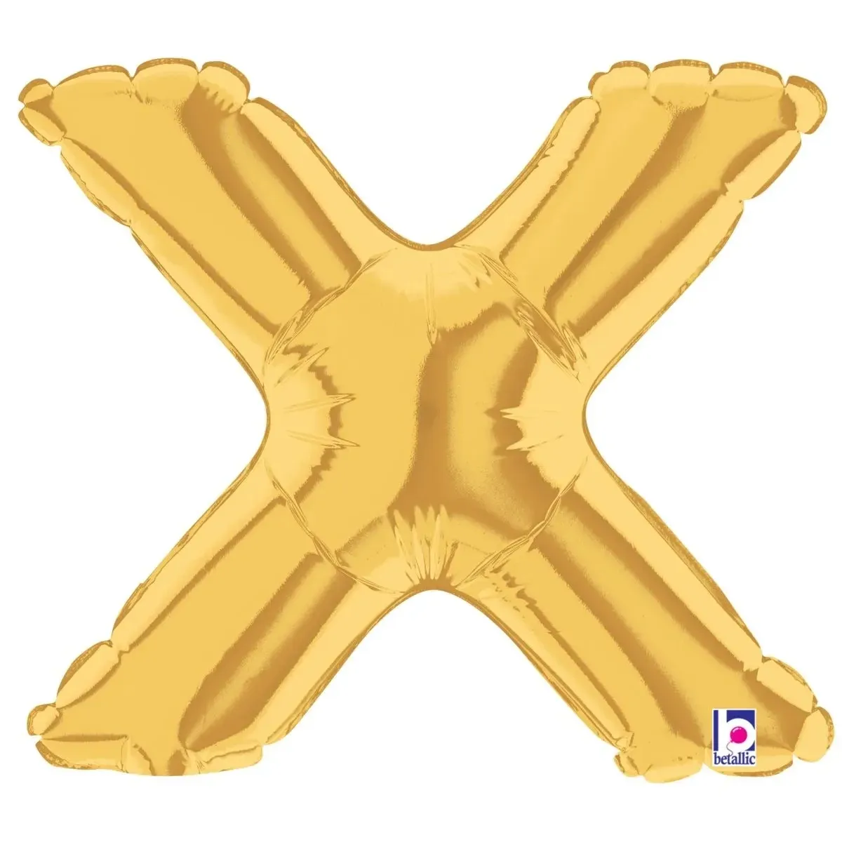 Foil Balloon Letter X Gold 7in