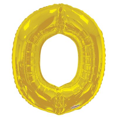 Foil Balloon Letter O Gold 34in