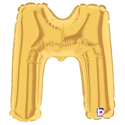 Foil Balloon Letter M Gold 7in