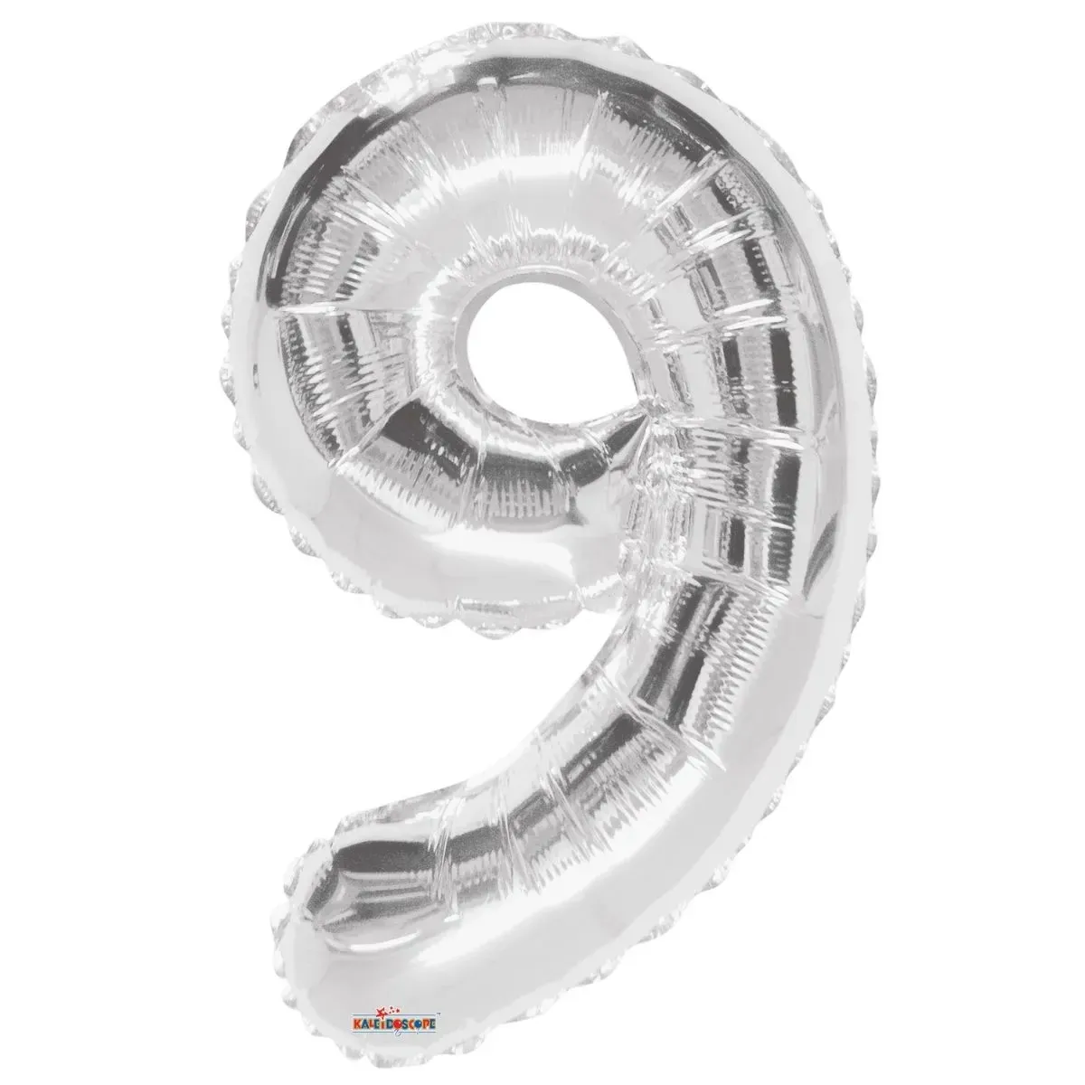 Foil Balloon Number 9 Silver 34in