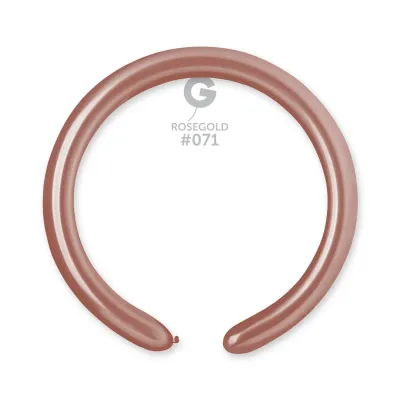 Gemar Latex Balloons Metal Rose Gold #071 2in - 50 pieces