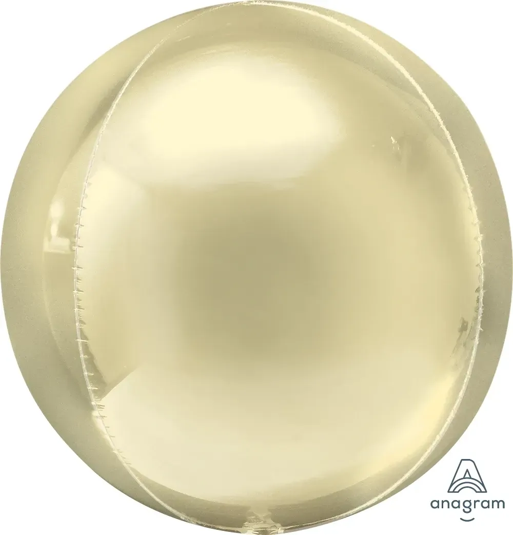 Foil Balloon Orbz Pastel Yellow 16in