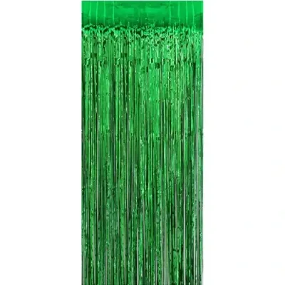 Green Fringe Curtain 40"x78"
