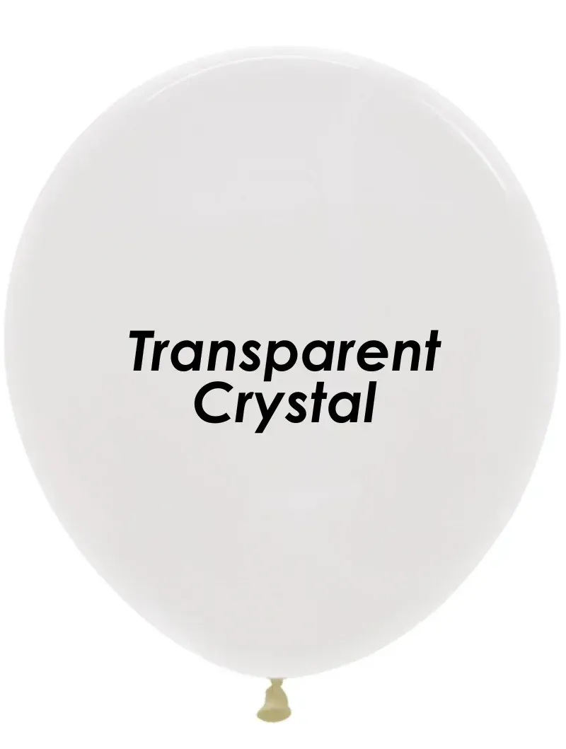 Sempertex Latex Balloons Crystal Clear 18in - 25 pieces