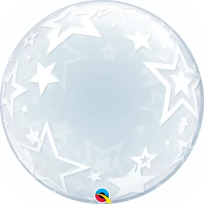 Bubble Balloon Stylish Stars 24in