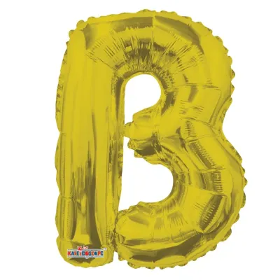 Foil Balloon Letter B Gold 14in