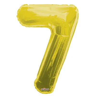 Foil Balloon Number 7 Gold 34in