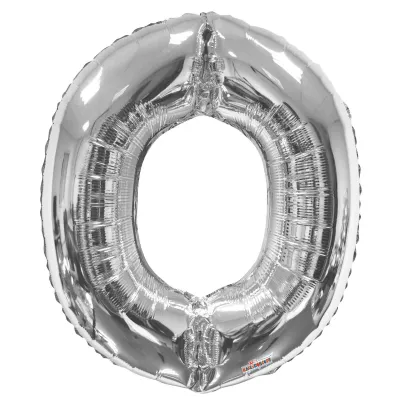 Foil Balloon Letter O Silver 34in