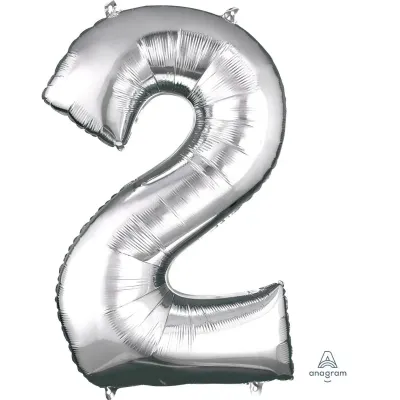 34" Silver #2 Flat 3pk