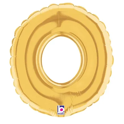 Foil Balloon Letter O Gold 7in