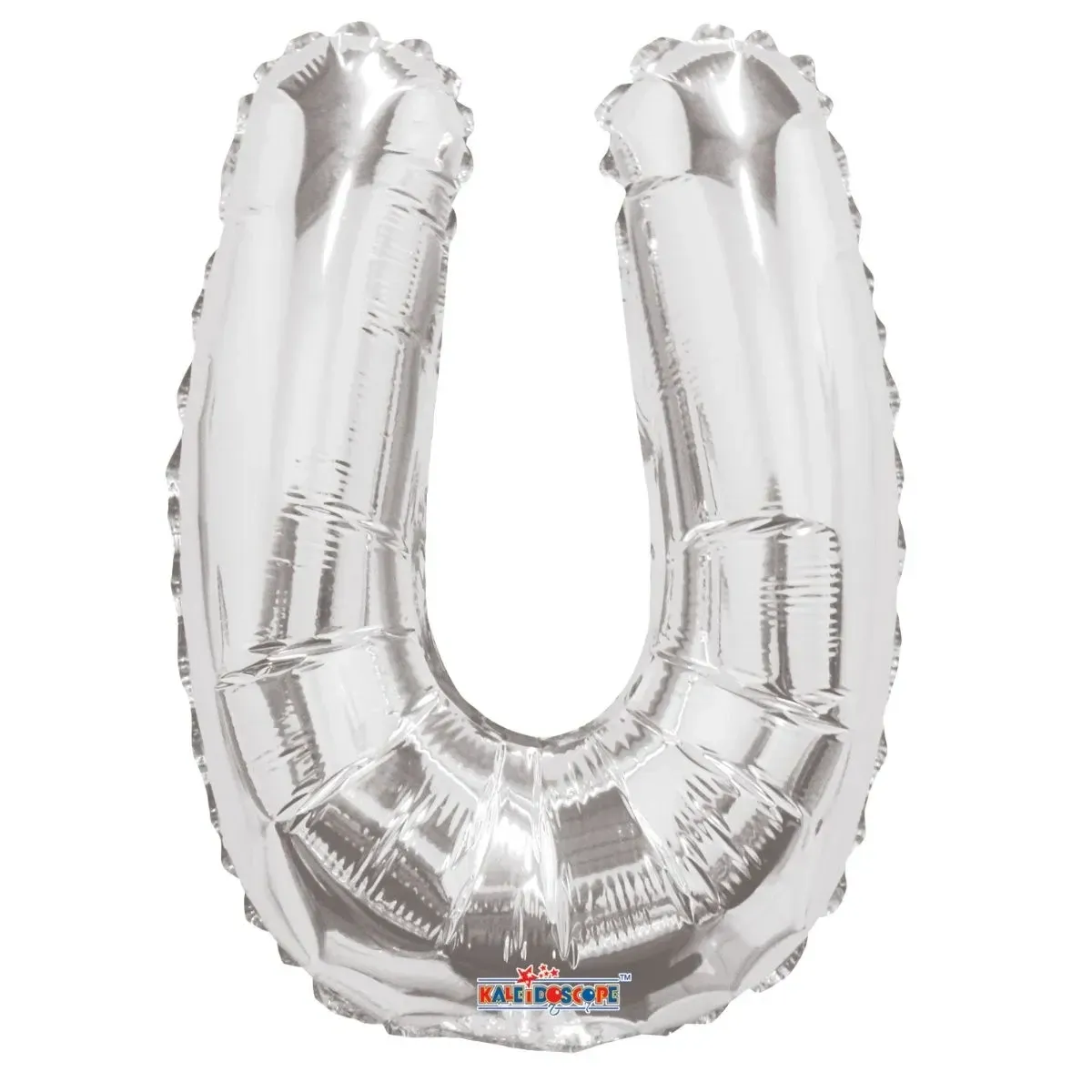 Foil Balloon Letter U Silver 14in