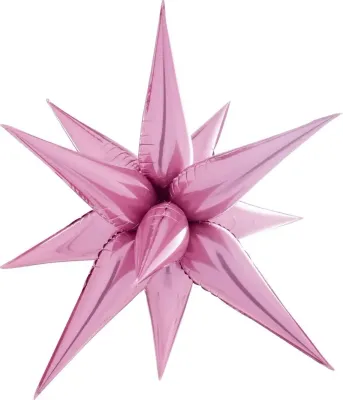 Foil Balloon Starburst Light Pink 26in