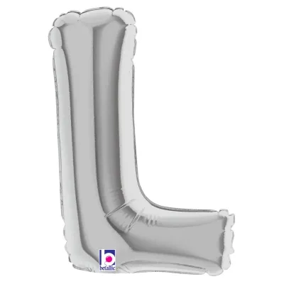 Foil Balloon Letter L Silver 7in