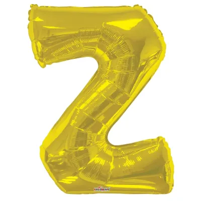 Foil Balloon Letter Z Gold 34in