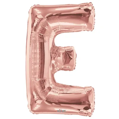 Foil Balloon Letter E Rose Gold 34in