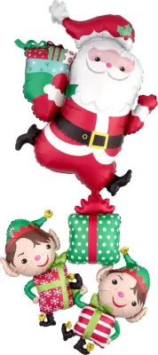 63" Santa & Elves Stacker