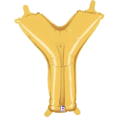 Gold Letter Y 14"