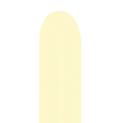 Sempertex Latex Balloons Pastel Matte Yellow 260in - 50 pieces