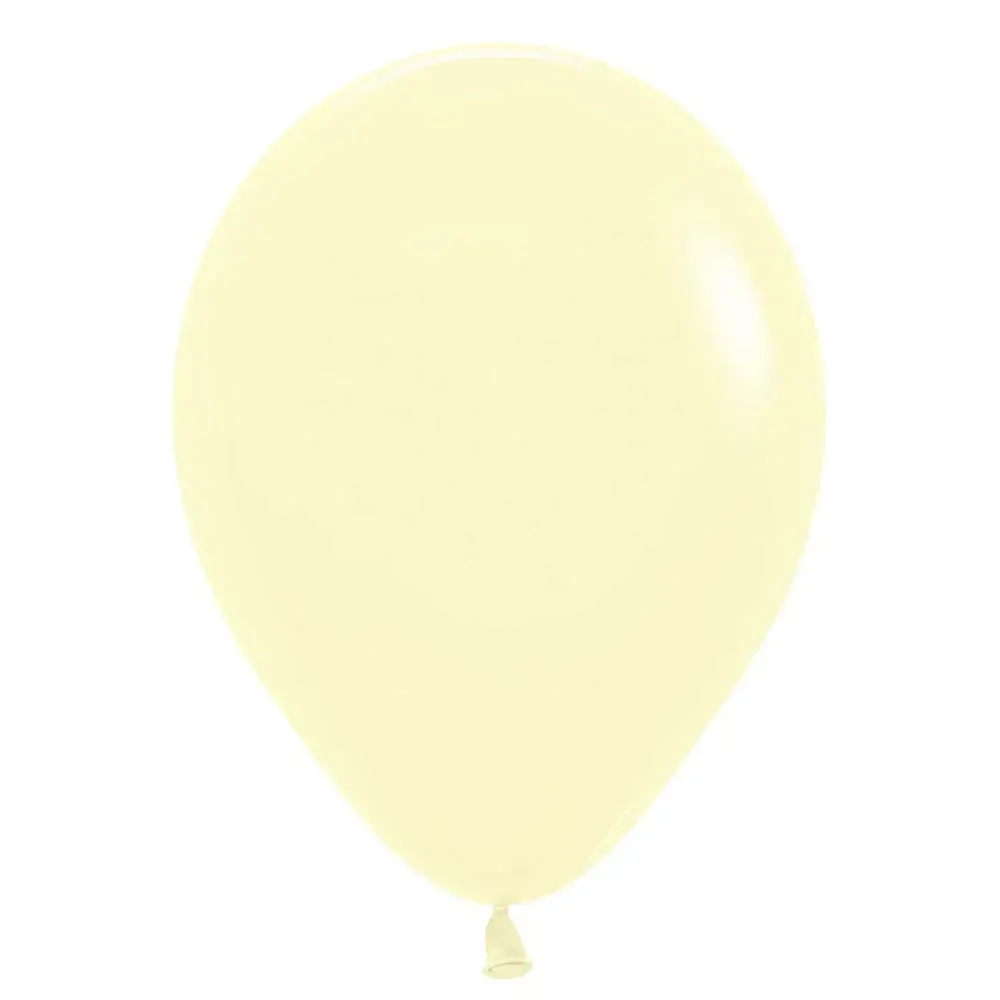 Sempertex Latex Balloons Pastel Matte Yellow 11in - 100 pieces
